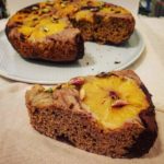 torta rovesciata arancia, pistacchi e cacao