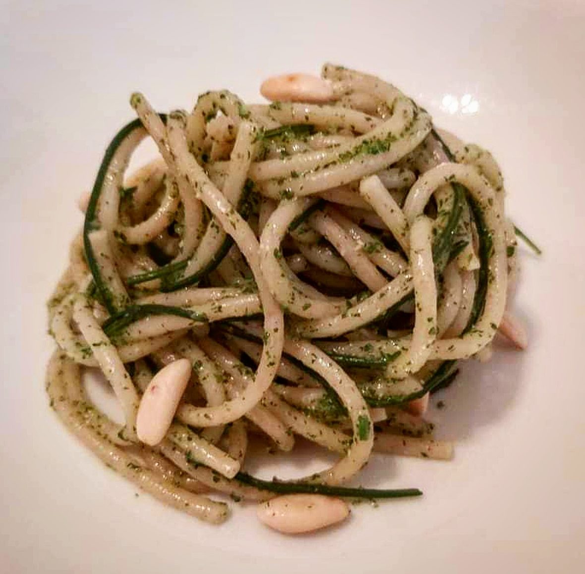 pasta con pesto di agretti