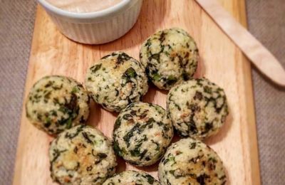 polpette di miglio cime di rapa con crema di cannellini