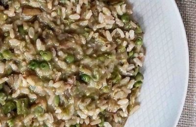 RISOTTO PRIMAVERA: ASPARAGI, Carciofi e piselli