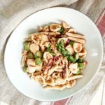 Pasta con asparagi e tempeh