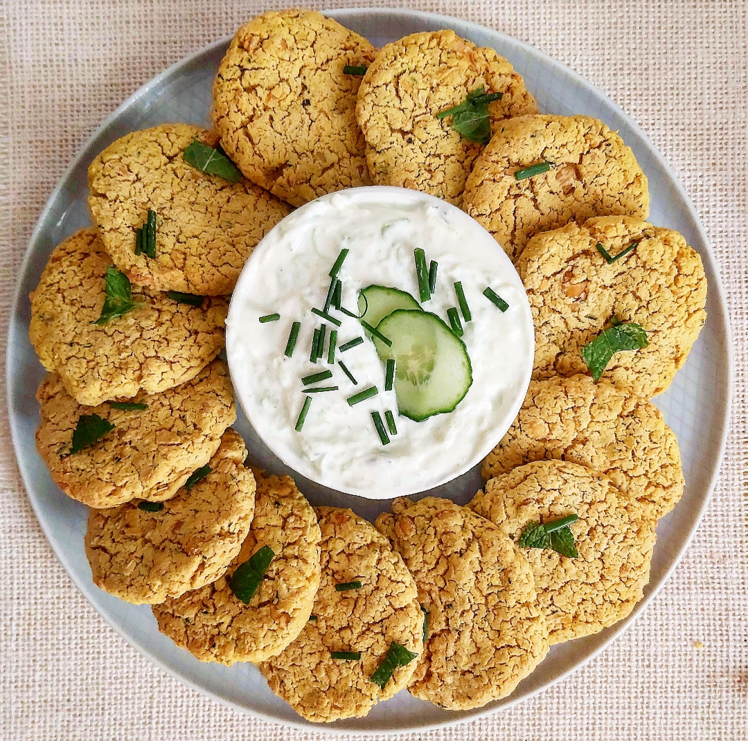 Burger di ceci con salsa tzatziki