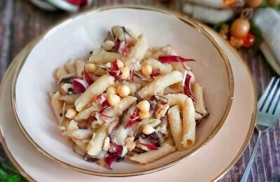 pasta crema di ceci e radicchio tardivo