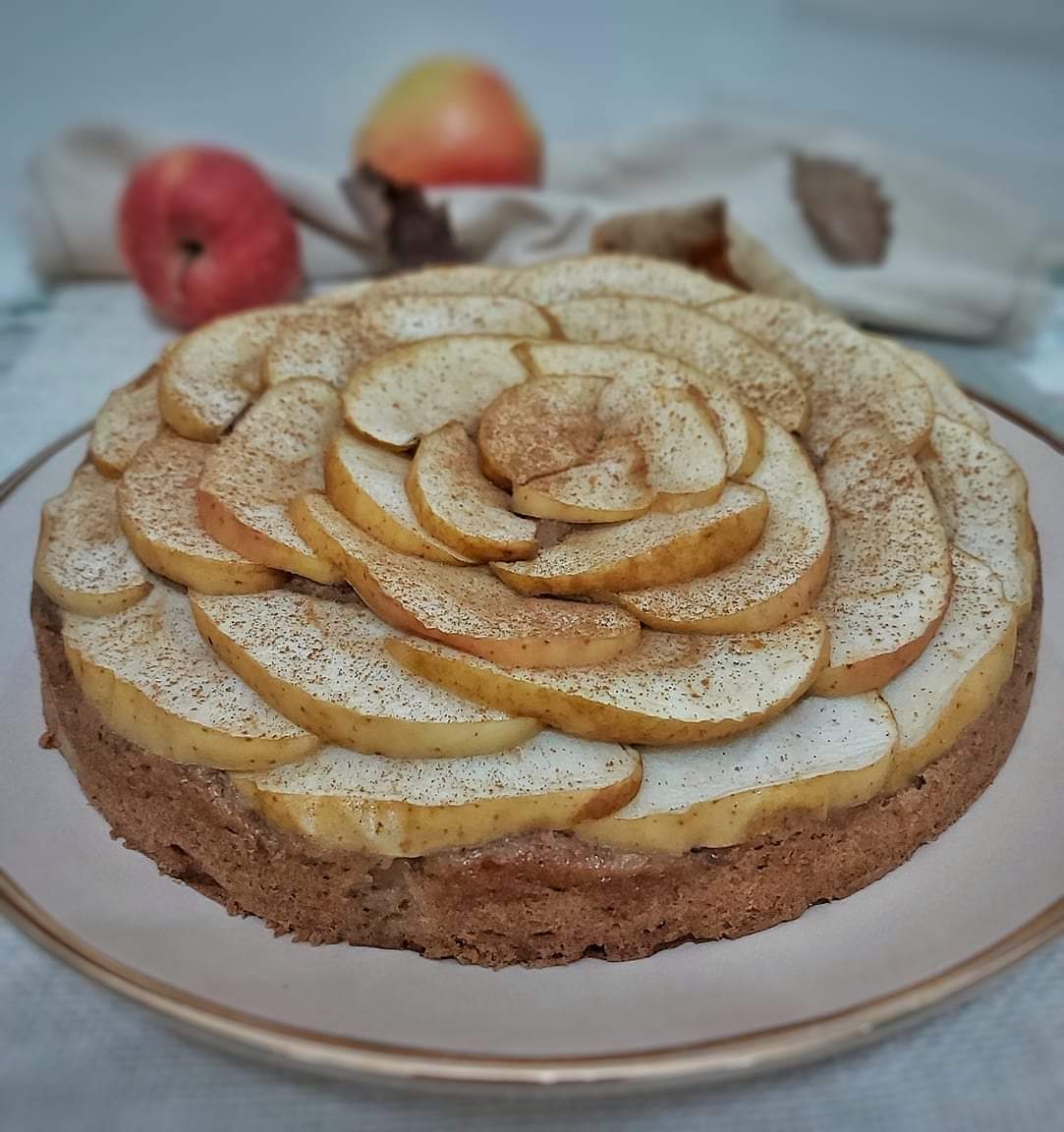 torta di mele dolcificata naturalmente