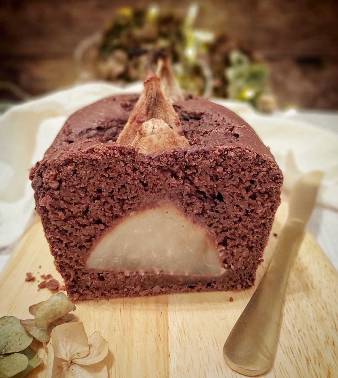 plumcake pere e cioccolato