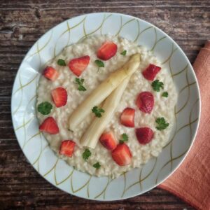 risotto con crema di asparagi bianchi