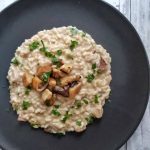 risotto ai funghi e mantecatura ai cannellini